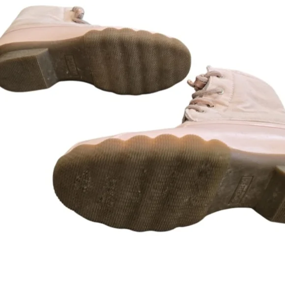 Pink Lace-Up Duck Boots - Picture 5 of 5